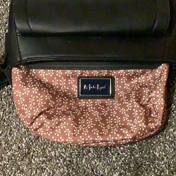 Moda Luxe black leather purse with braid and tassels, EUC - Picture 6 of 8